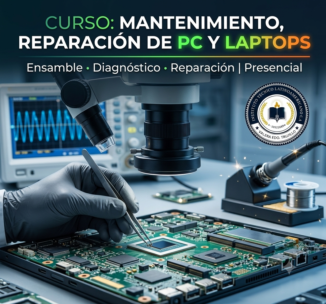 Mantenimiento, Reparación de PC y Laptops – Presencial Valera